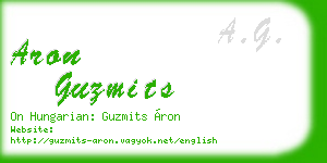 aron guzmits business card
